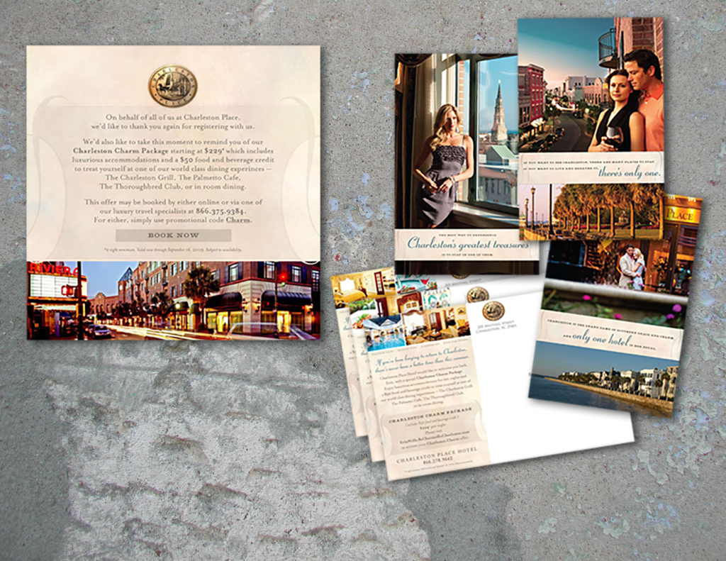 Landing Page for Personalized Direct Mail Campaign for Charleston Place Hotel in Charleston, SC