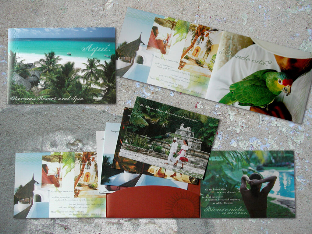 Sales Brochure for Maroma Luxury Resort in Mexico.